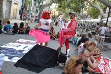 Manifestación antitaurina en Dénia – performance
