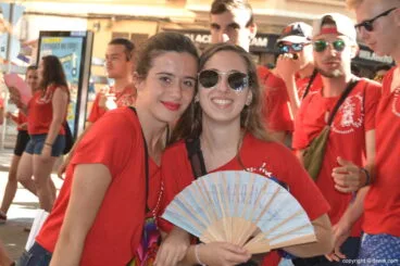 Segunda entrada de toros Dénia 2017 – Quintas durante el pasacalle