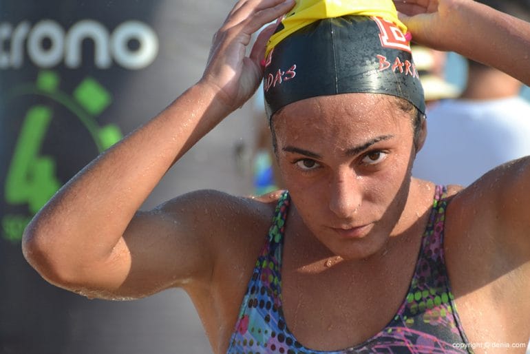 Alicia Baixauli tras llegar a meta