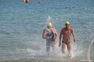 Eduardo Pérez y Vicente Alonso en la Travesía de 5000