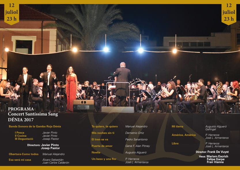 concierto santissima sang banda de denia 2017