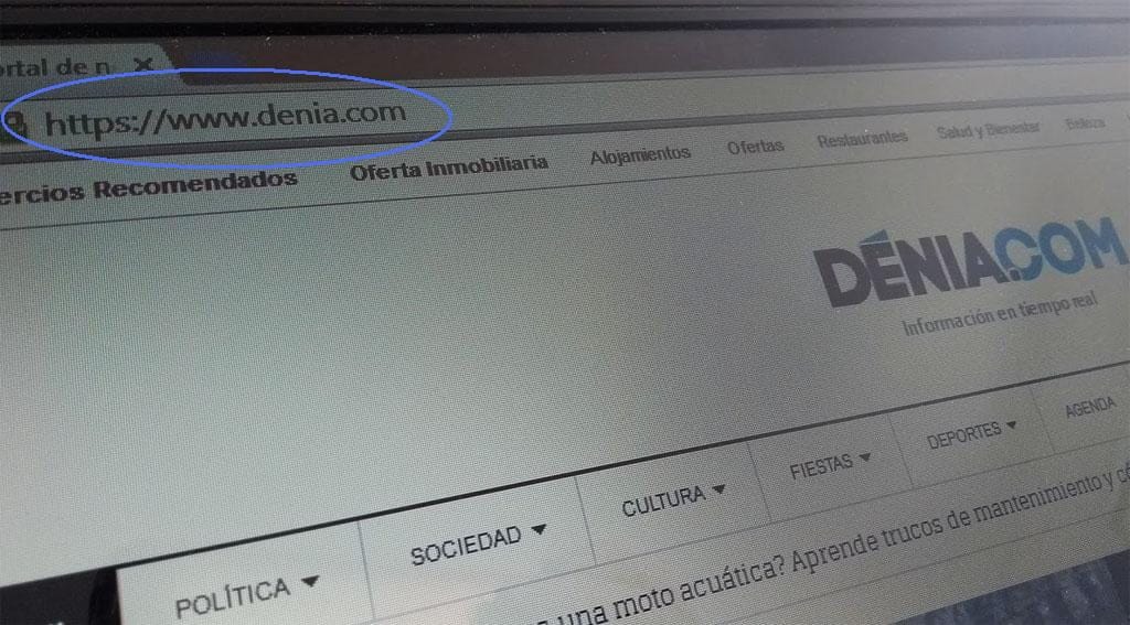 Dénia.com, único portal local que protege a sus usuarios con la navegación segura del protocolo 'https' 1 deniacom incopora el protocolo https