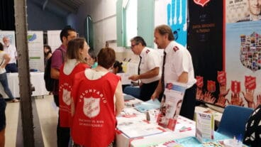 ejercito de salvacion en una feria en madrid