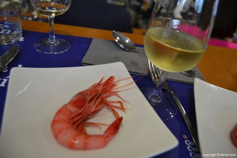Gamba Roja de Dénia cocinada por Quique Dacosta