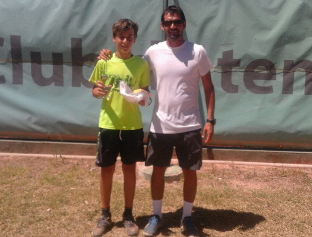 miguel molines con su entrenador