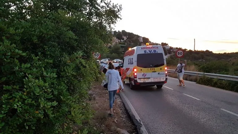 Vehículo accidente Les Planes