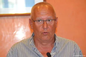 Vicent Grimalt en el recepción de las gimnastas