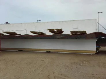 Atracción derribada en la feria del puerto