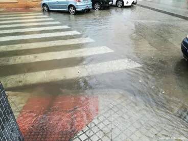 Calles anegadas en Dénia