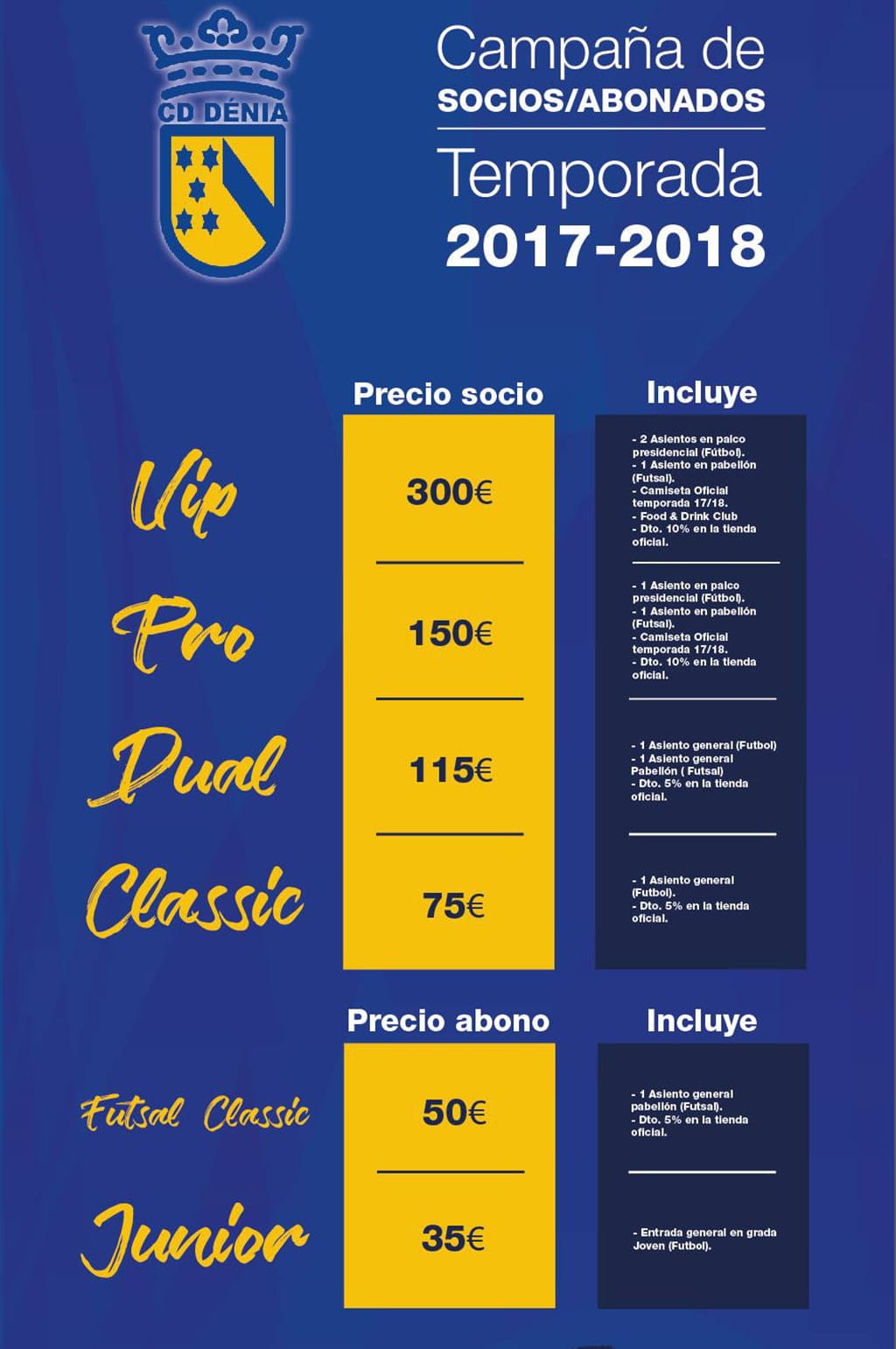 cartel socios cd denia