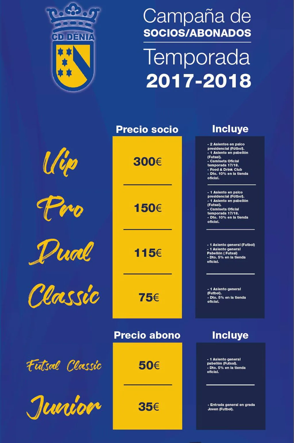 El CD Dénia sigue con su campaña de captación de socios 2 cartel socios cd denia
