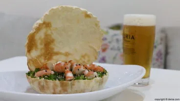 Ensaladilla de langostino y algas Tempura Bar