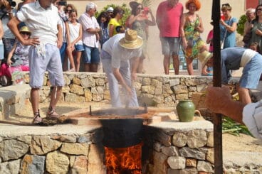 Escaldado de la uva moscatel