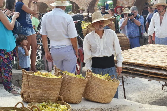 javier scotto junto a los capazos de uva