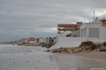 playa de les deveses de denia tras el temporal