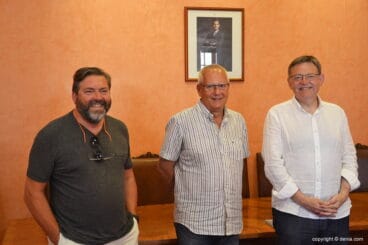 Rafa Carrio junto a Vicent Grimalt y Ximo Puig