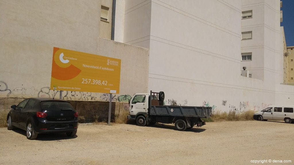 solar en el que se construira la nueva estacion de autobuses de denia