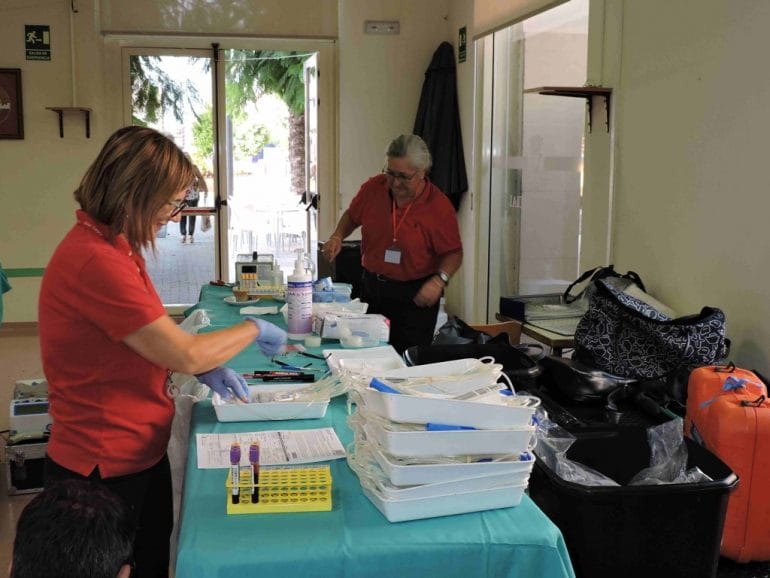Enfermeras en el Maratón de Donación de Sangre