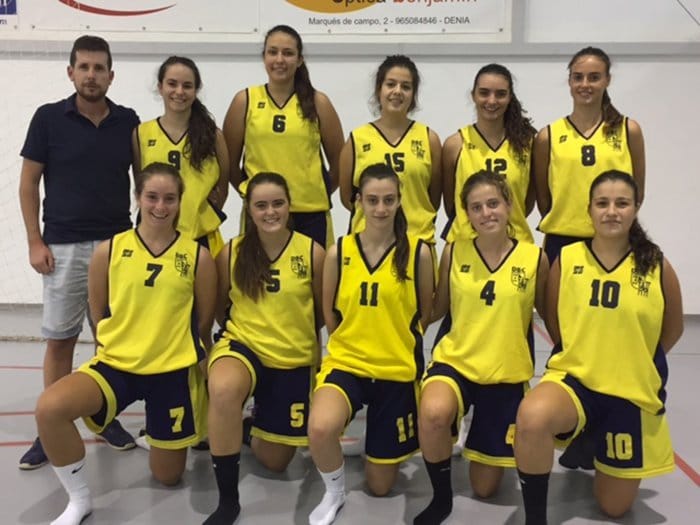 Varios equipos del Dénia Básquet en semifinales y finales de la Lliga Valenciana 1 equipo junior femenino del denia basquet 00