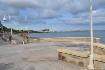 Lugar donde se instalará el escenario de la cocina internacional