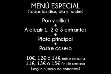 Menú especial L’idoni