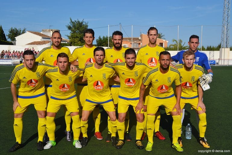 Once del CD Dénia en Xàbia