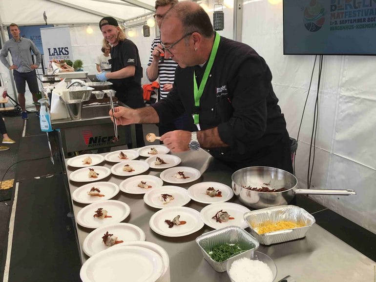Vicent Simó durante una showcooking