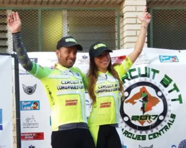 Ayda Parra y Alejandro Seguí en el podio