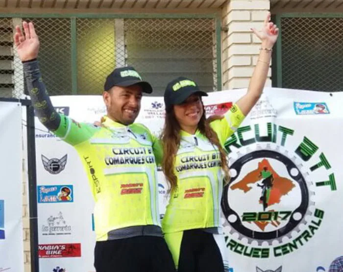 Ayda Parra y Alejandro Seguí en el podio