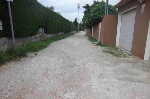 calle del montgo que se asfaltara