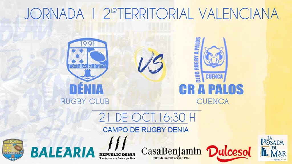 cartel partido del denia rugby club
