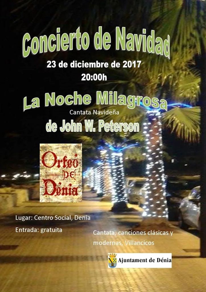 Concierto de Navidad 2017 del Orfeón de Dénia