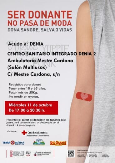 donacion de sangre 11 octubre denia