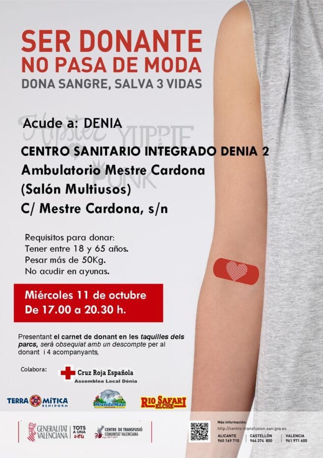donacion de sangre 11 octubre denia