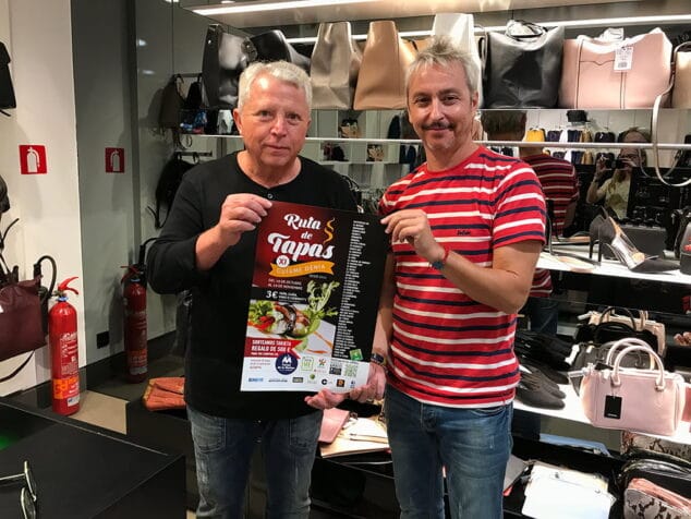 manolo marti de la ruta de la tapa y antonio llopis de la asociacion de comerciantes y empresarios