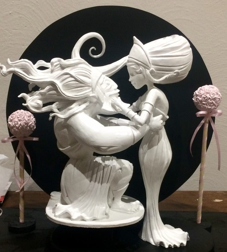 maqueta de la falla una boda que eclipsa