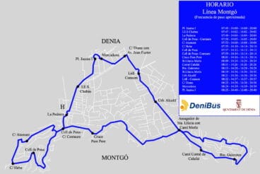 Nuevos horarios de la línea de autobús al Montgó y la Pedrera