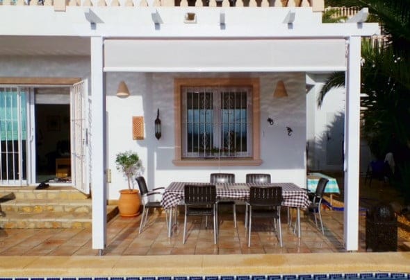 pergona madera blanca