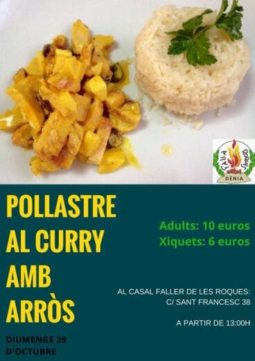 Pollo al curry en Les Roques
