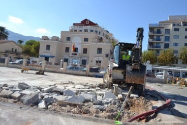 trabajos de reposicion de la zona