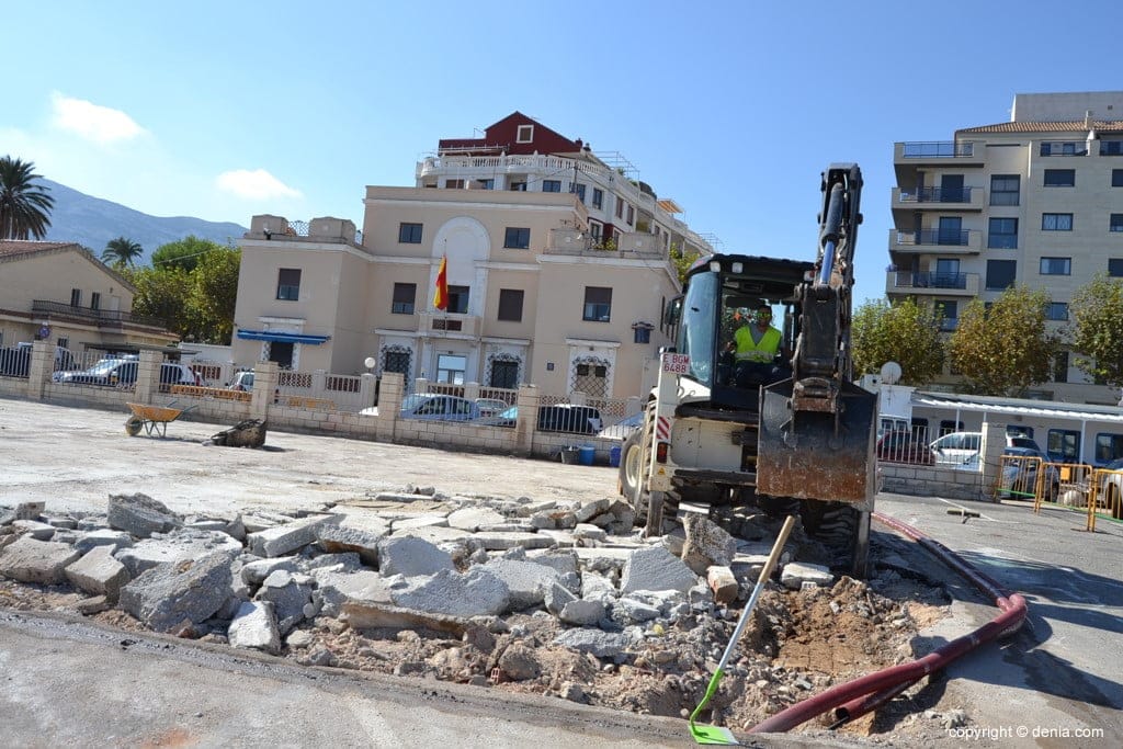trabajos de reposicion de la zona