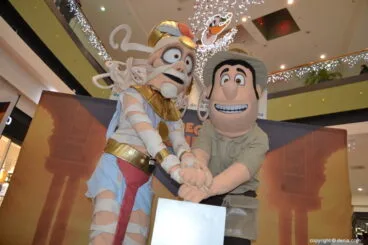 Tadeo Jones y la Momia encienden la Navidad en Portal de la Marina