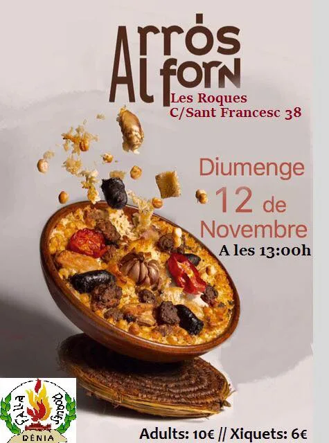 arroz al horno en la falla les roques
