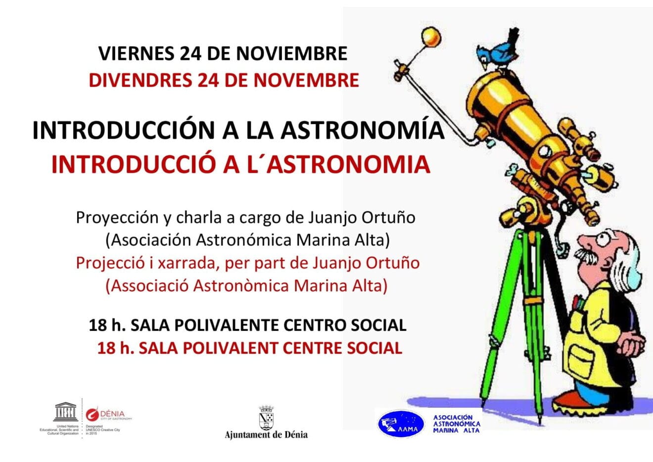 Charla sobre astronomía en Dénia