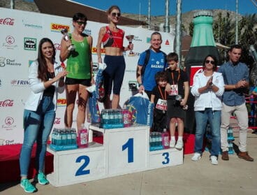 christina mallet en el podio de terra mitica