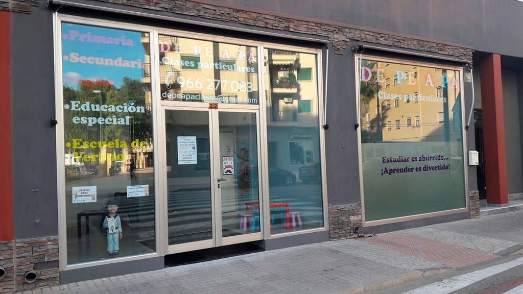 fachada de de pe a pa clases particulares