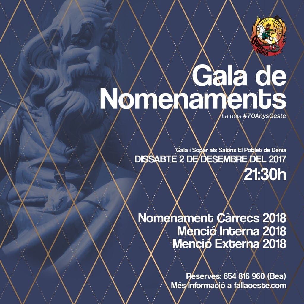La falla Oeste reconoce a Juan Pons Bañuls con la Mención Externa 2018 2 gala nomenaments falla oeste