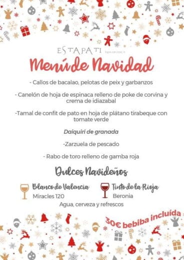 Menú de navidad Estapati