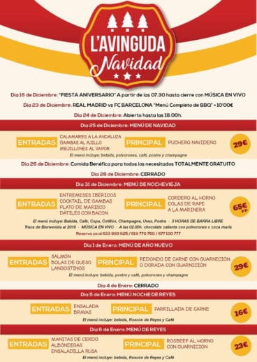 Menú de Navidad-L’avinguda