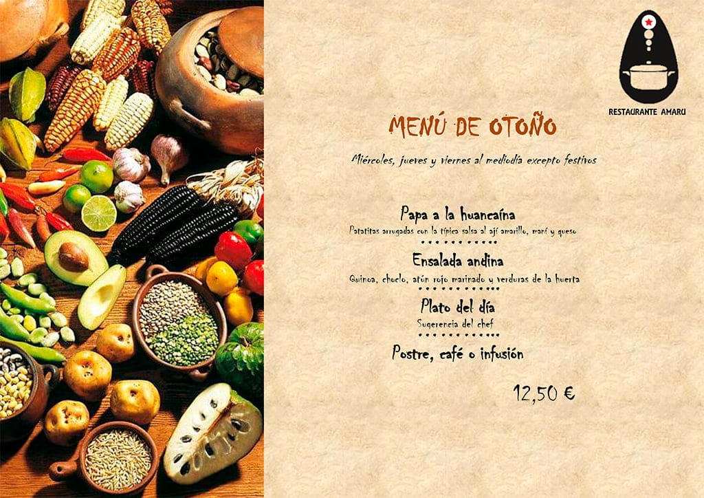 menu otono amaru